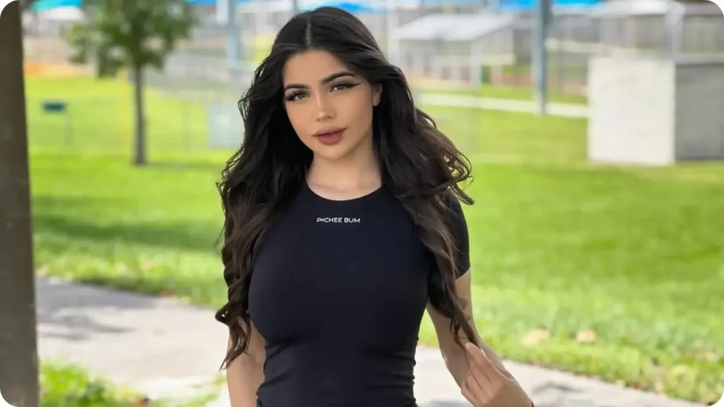 Alina rose in a beautiful black shirt