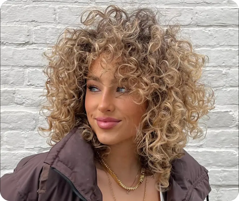 Gia Duddy beautiful curly hair pose
