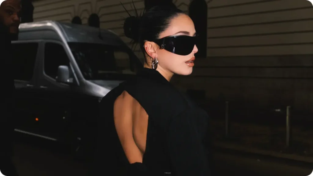 camilla araujo in complete black dress